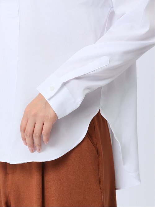 【WEB限定】形態安定 スキッパープルオーバー長袖ブラウス