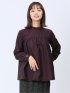 【WEB限定】起毛 スタンドカラープルオーバー長袖ブラウス