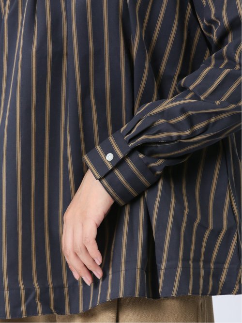 【WEB限定】起毛 スタンドカラープルオーバー長袖ブラウス