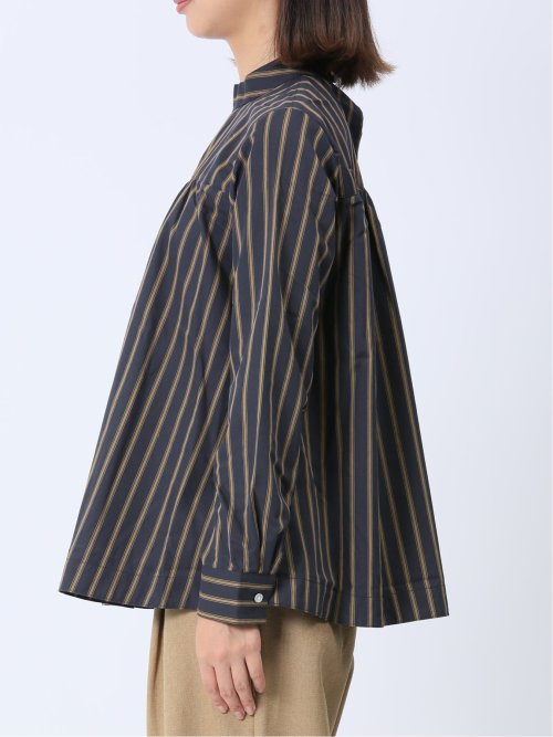 【WEB限定】起毛 スタンドカラープルオーバー長袖ブラウス