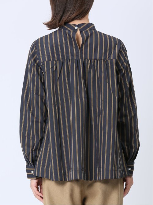 【WEB限定】起毛 スタンドカラープルオーバー長袖ブラウス