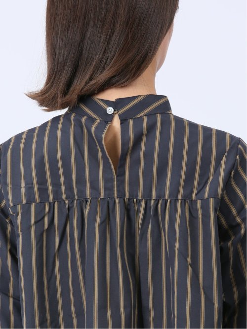 【WEB限定】起毛 スタンドカラープルオーバー長袖ブラウス