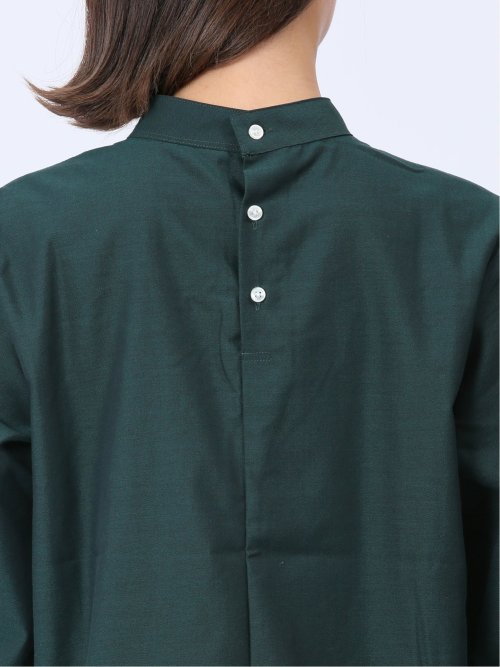 【WEB限定】起毛 スタンドカラープルオーバー長袖ブラウス