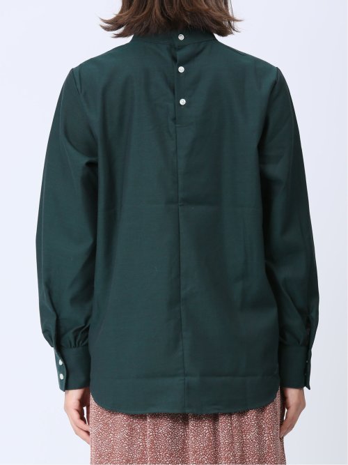 【WEB限定】起毛 スタンドカラープルオーバー長袖ブラウス