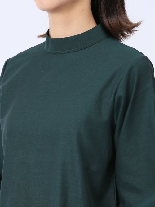 【WEB限定】起毛 スタンドカラープルオーバー長袖ブラウス