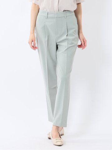 ストレッチ ワンタック テーパードパンツ