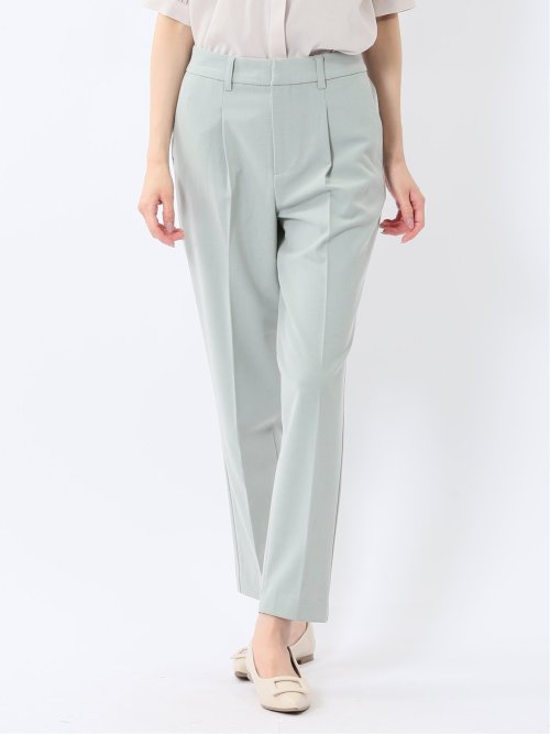 ストレッチ ワンタック テーパードパンツ