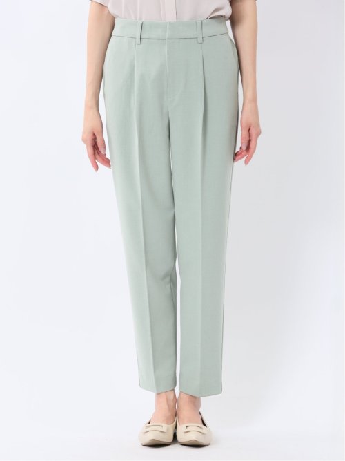 ストレッチ ワンタック テーパードパンツ