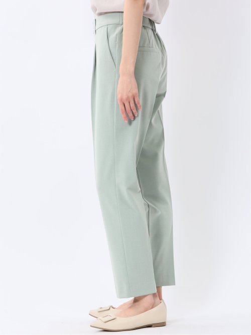 ストレッチ ワンタック テーパードパンツ