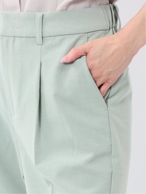 ストレッチ ワンタック テーパードパンツ