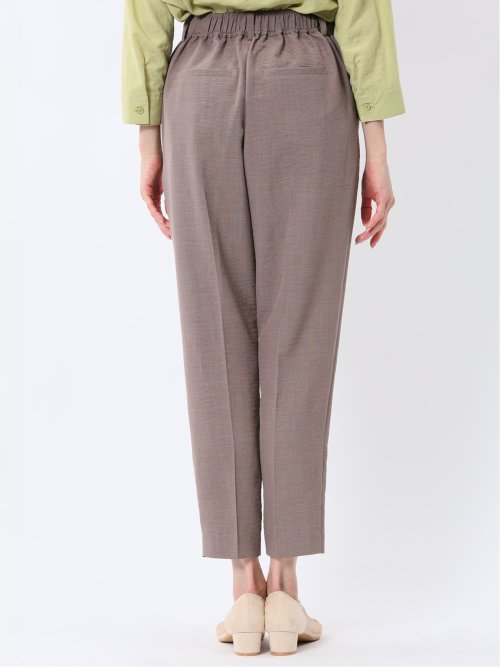 麻調合繊 ベルト付き テーパードパンツ（セットアップ可能）