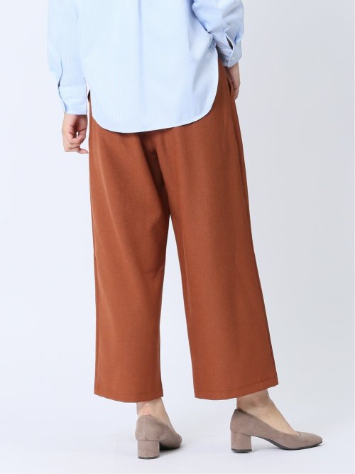 ツイードライク タックワイドパンツ