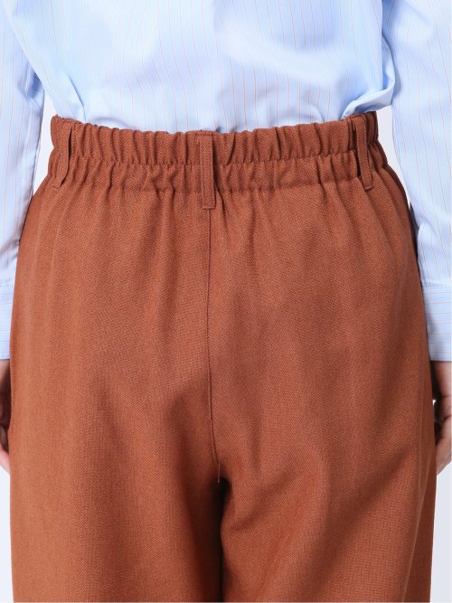 ツイードライク タックワイドパンツ