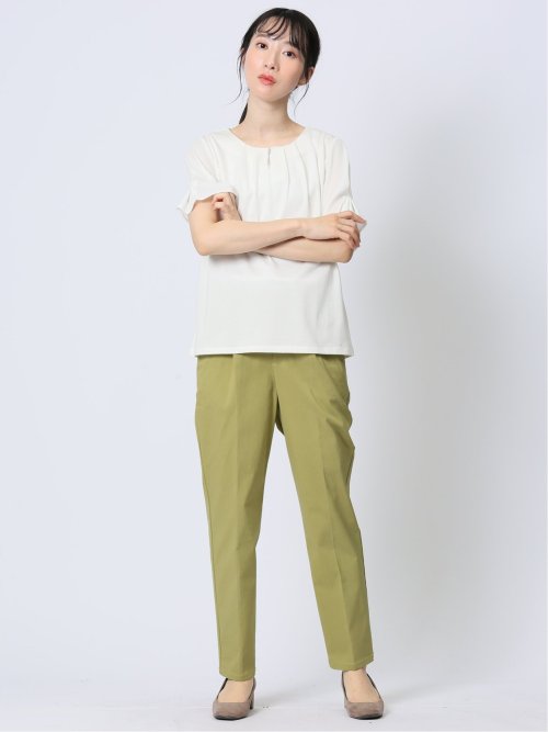 ストレッチ タック アンクルパンツ