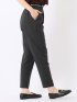 テーパード パンツ レディース 接触冷感 ベルト ワンタック 麻調 リネン風 スラリッチ