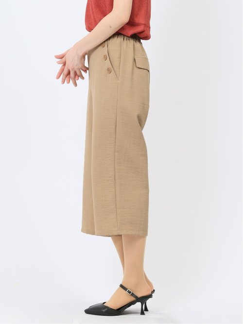 ボタン付き ワイドマリンパンツ
