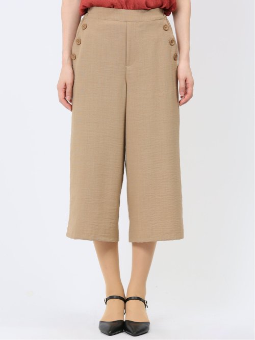 ボタン付き ワイドマリンパンツ