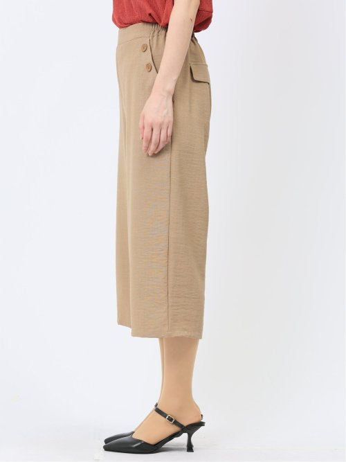 ボタン付き ワイドマリンパンツ