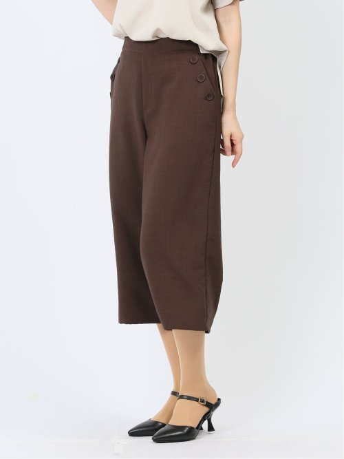 ボタン付き ワイドマリンパンツ