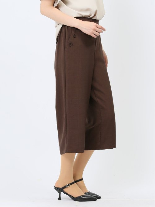 ボタン付き ワイドマリンパンツ