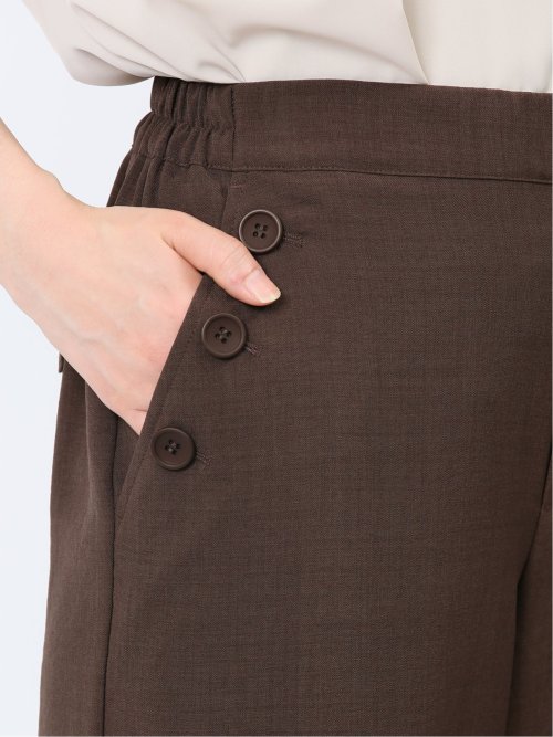 ボタン付き ワイドマリンパンツ