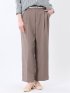麻調合繊 ベルト付き ワイドパンツ（セットアップ可能）