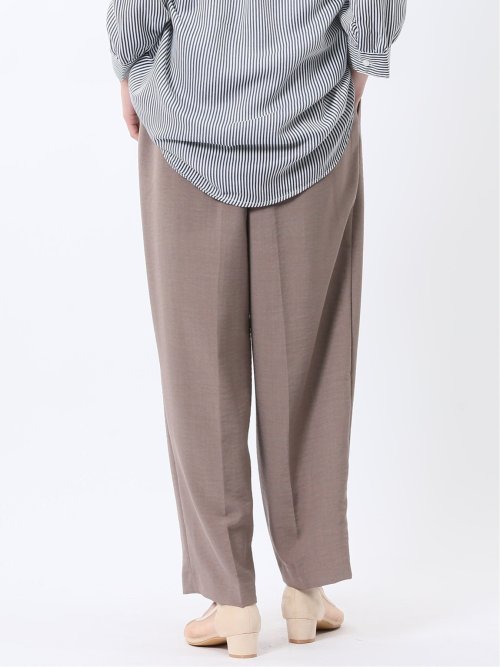 麻調合繊 ベルト付き ワイドパンツ（セットアップ可能）