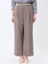 麻調合繊 ベルト付き ワイドパンツ（セットアップ可能）