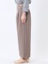 麻調合繊 ベルト付き ワイドパンツ（セットアップ可能）