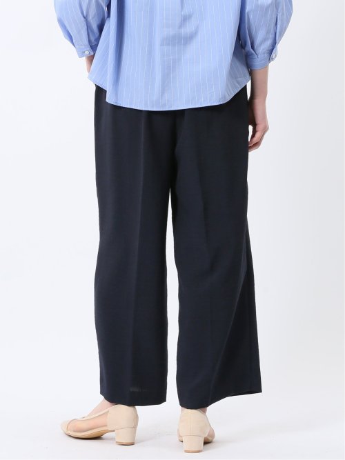 麻調合繊 ベルト付き ワイドパンツ（セットアップ可能）