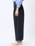 麻調合繊 ベルト付き ワイドパンツ（セットアップ可能）