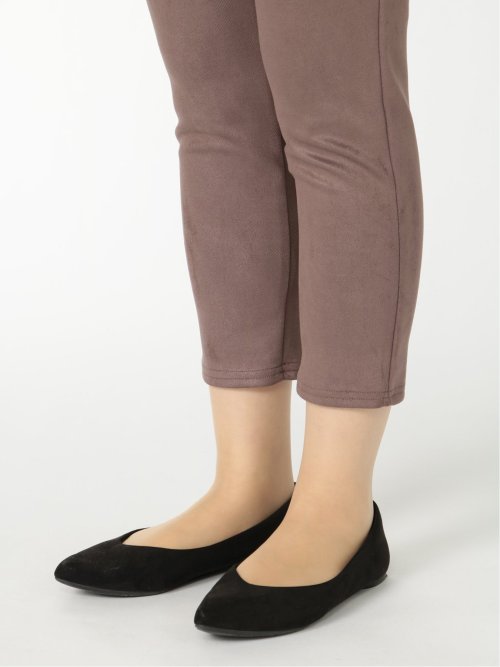 ストレッチ フェイクスエード ドロストパンツ