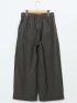 ストレッチ ボタン付き ワンタック ワイドパンツ