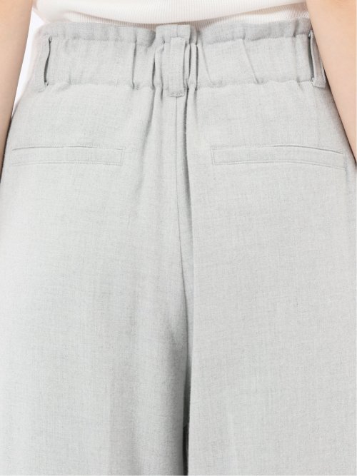 ストレッチ 両面起毛 ツータック ワイドパンツ