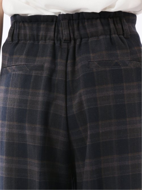 ストレッチ 両面起毛 ツータック ワイドパンツ