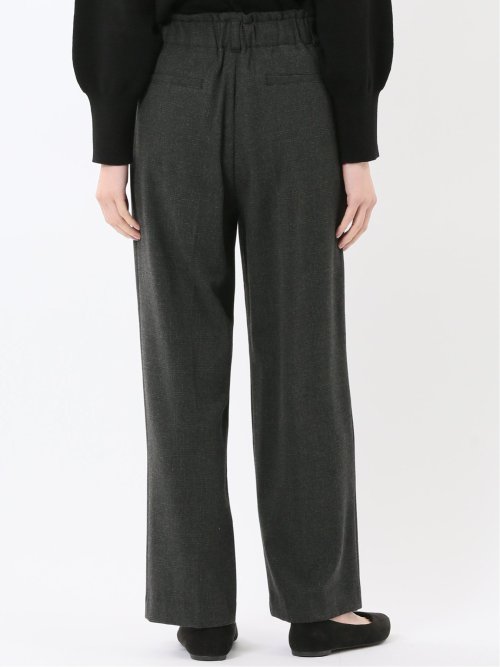 ストレッチ 両面起毛 ツータック ワイドパンツ