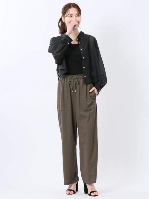 イノウェーブ/INNOWAVE 接触冷感 ストレッチ ワイドパンツ