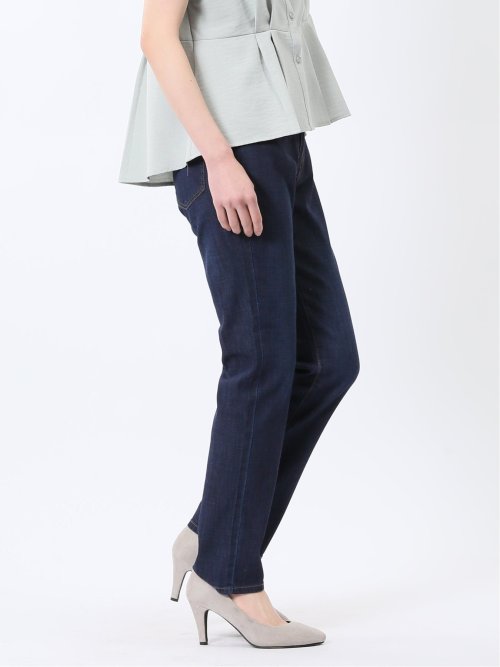 接触冷感 ストレッチ ストレートデニム