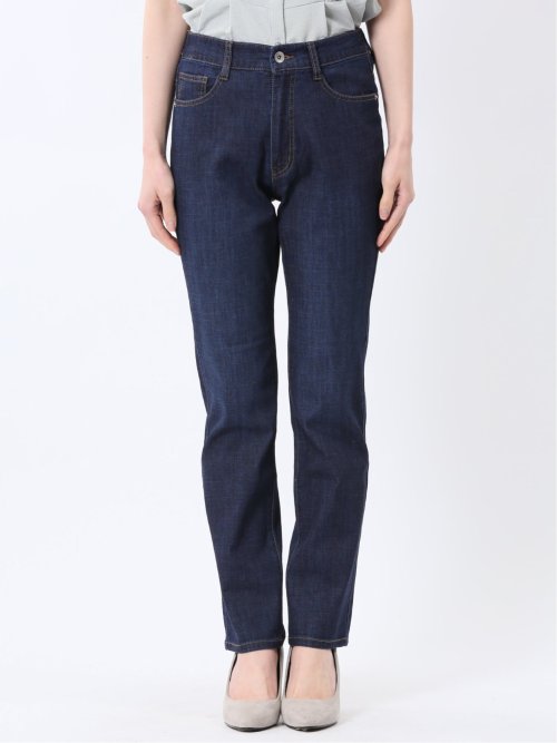 接触冷感 ストレッチ ストレートデニム