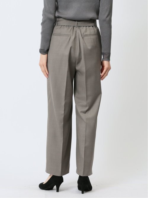 リボンベルト付き ワイドパンツ