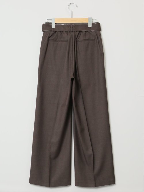 リボンベルト付き ワイドパンツ