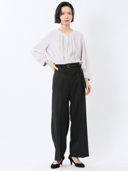 ウエストデザイン ワイドパンツ