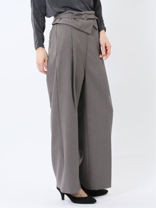 ウエストデザイン ワイドパンツ