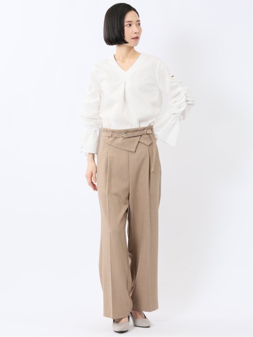 ウエストデザイン ワイドパンツ