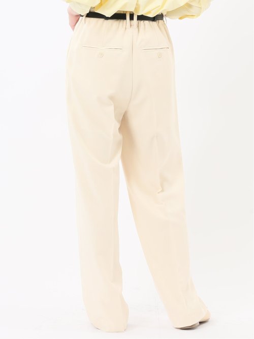 ストレッチ ワンタック ワイドパンツ