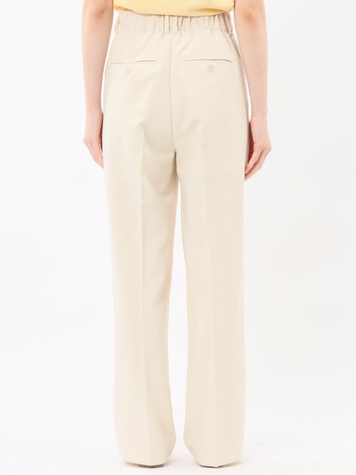 ストレッチ ワンタック ワイドパンツ