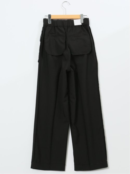 ストレッチ ワンタック ワイドパンツ