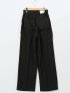 ストレッチ ワンタック ワイドパンツ