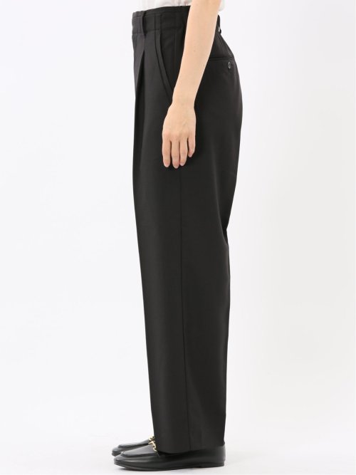 ストレッチ ワンタック ワイドパンツ