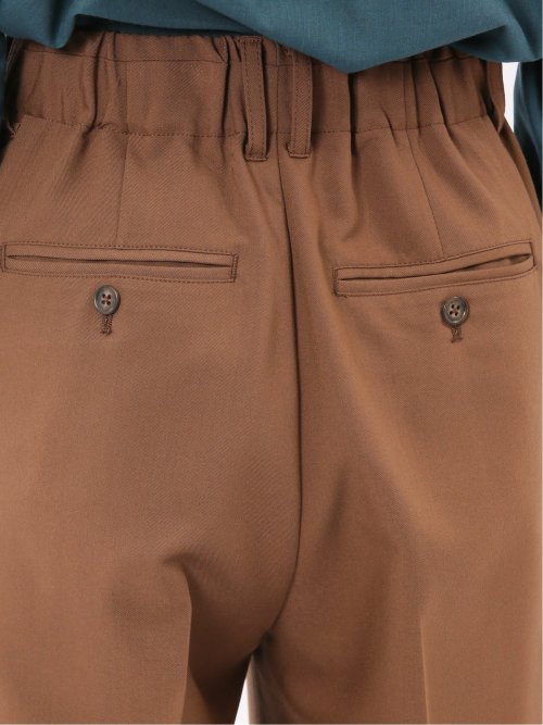 ストレッチ ワンタック ワイドパンツ